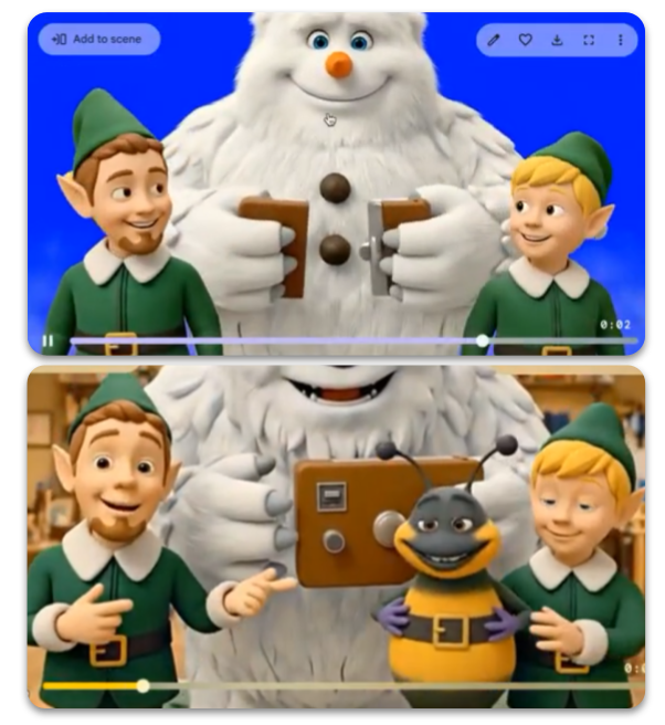 AI outtakes showing inconsistent character design